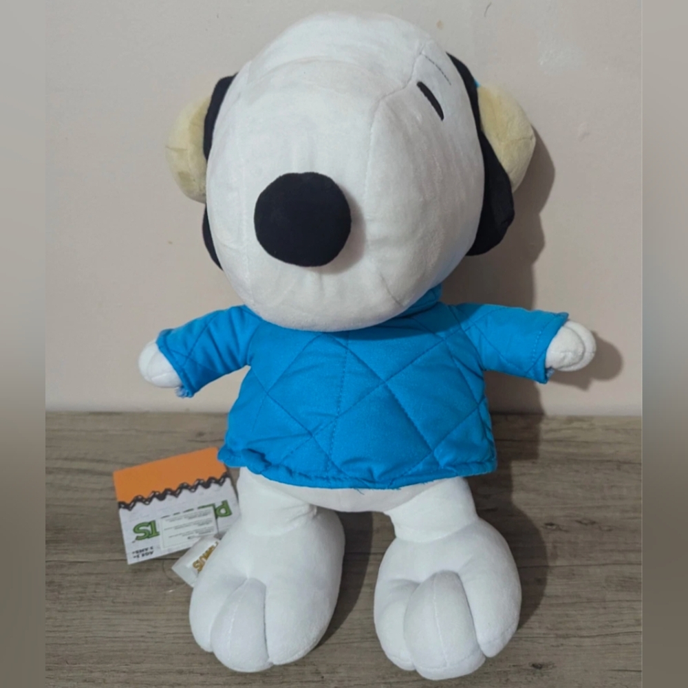 LAST WEEK 3 for $30 Peanuts Snoopy 14" Plush Blue Jacket Ear Muffs Canada New